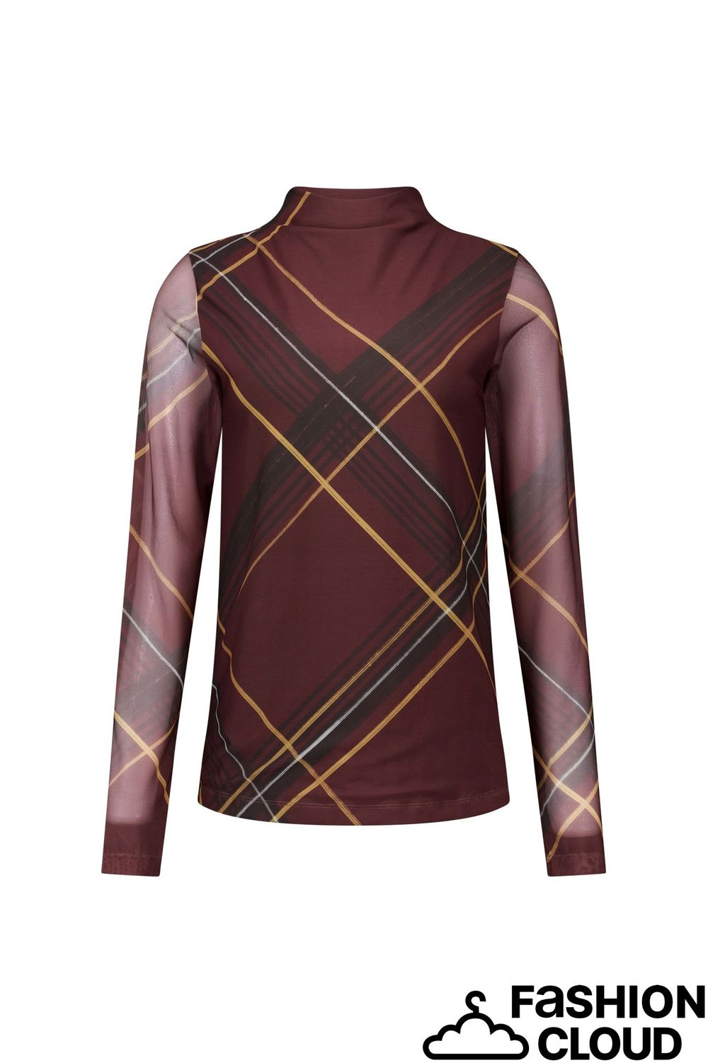 Studio Anneloes Rachel check mesh top 14133 chestnut