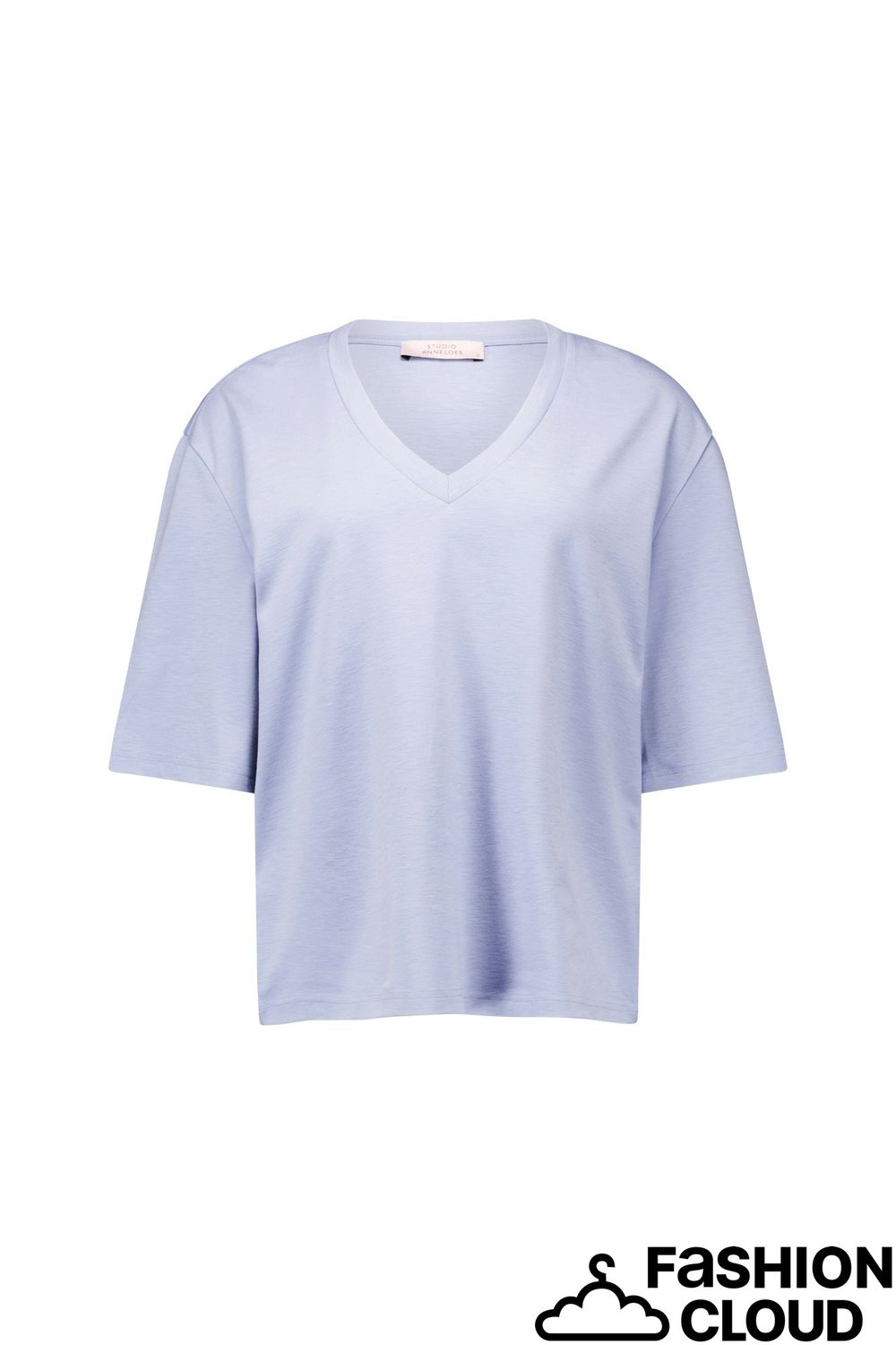 Studio Anneloes Fiore vneck t-shirt 14134 sky blue Studio Anneloes Fiore vneck t-shirt 14134 sky blue