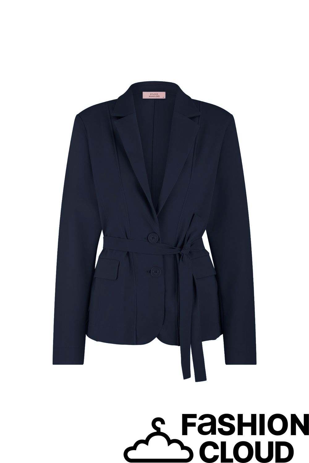 Studio Anneloes Elin bonded blazer 94859 dark blue