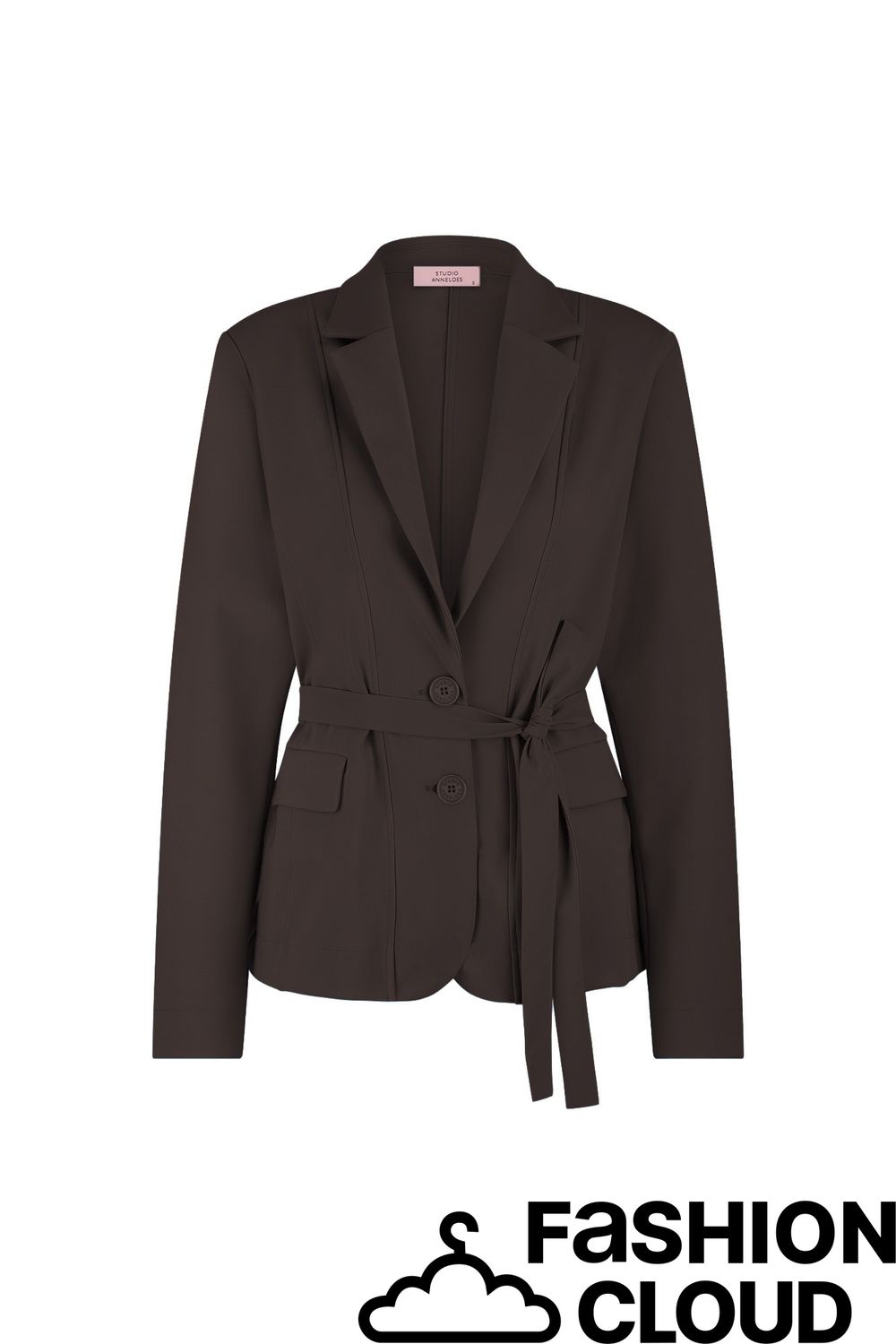 Studio Anneloes Elin bonded blazer 94859 espresso