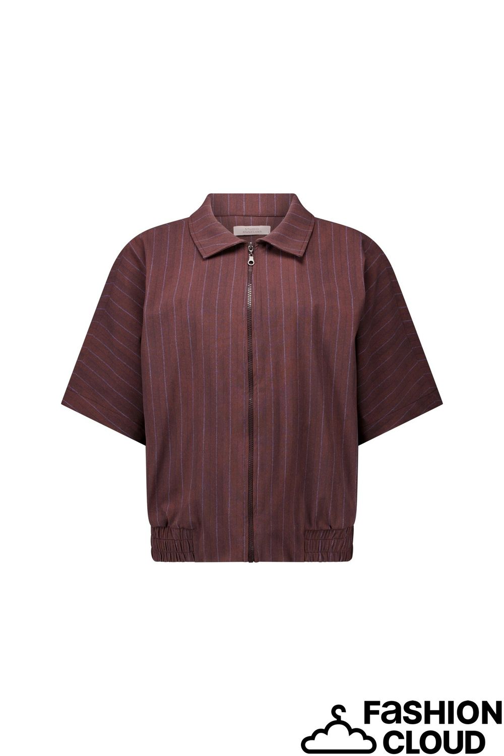 Studio Anneloes Marcella stripe jacket 14099 chestnut/espresso