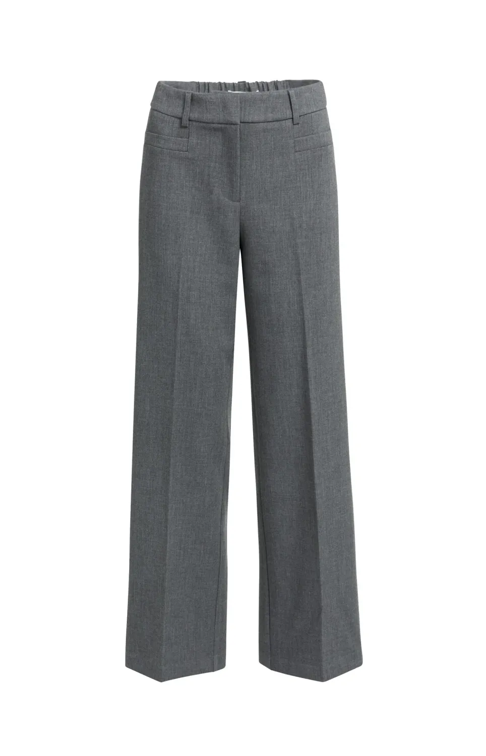 YaYa Geweven broek met rechte pijpe 01-301285-609 ANTHRACITE MELANGE