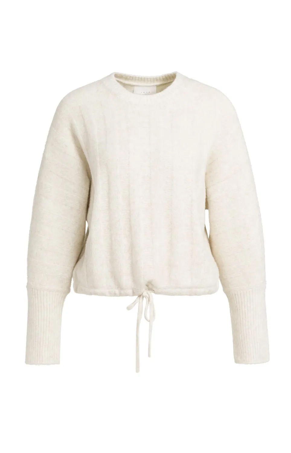 YaYa Ribgebreide trui met vleermuis 01-000631-609 OFF WHITE MELANGE
