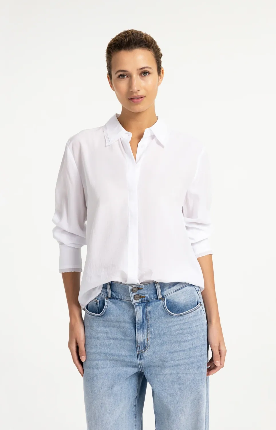 YaYa Blouse met kraagdetails 01-201247-609 PURE WHITE