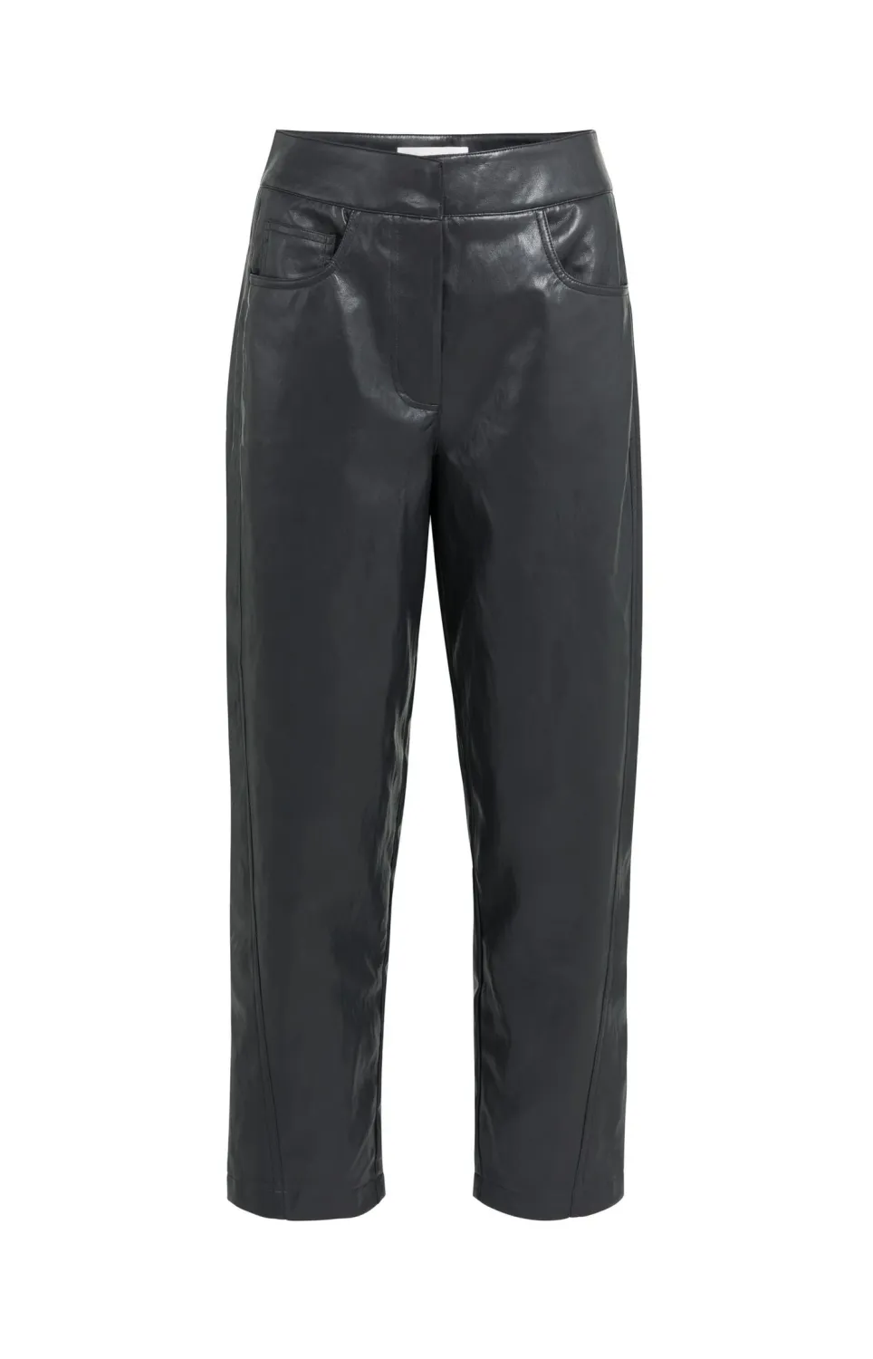 YaYa Kunstleren broek met wortelmod 01-309289-609 HOLE BLACK