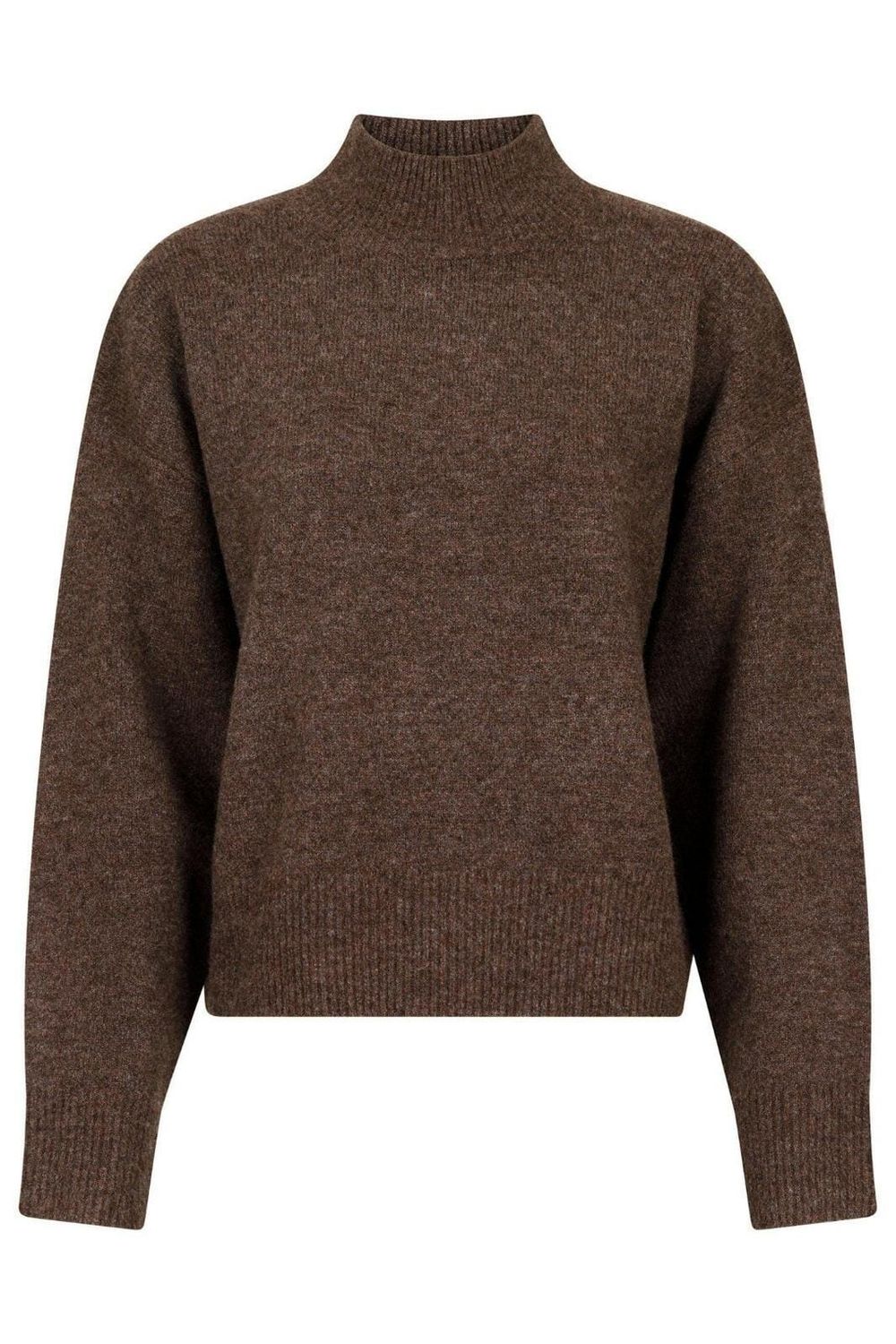 Neo Noir Paulina Knit Blouse 159703 Brown Melange
