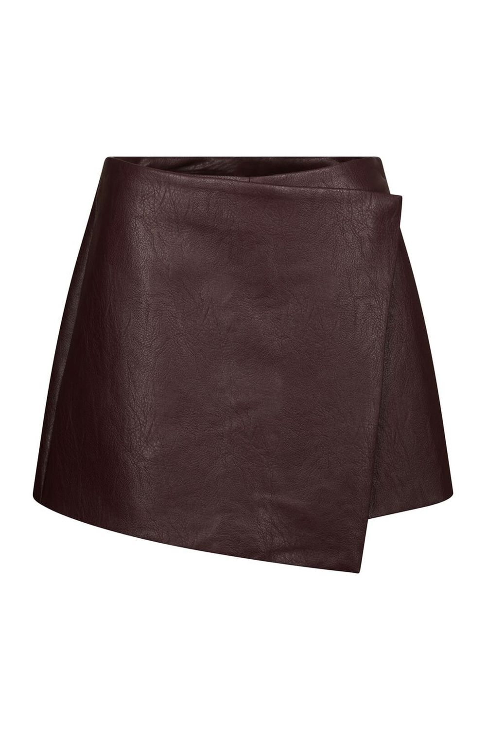 Neo Noir Elayne Faux Leather Skorts 169802 Bordeaux