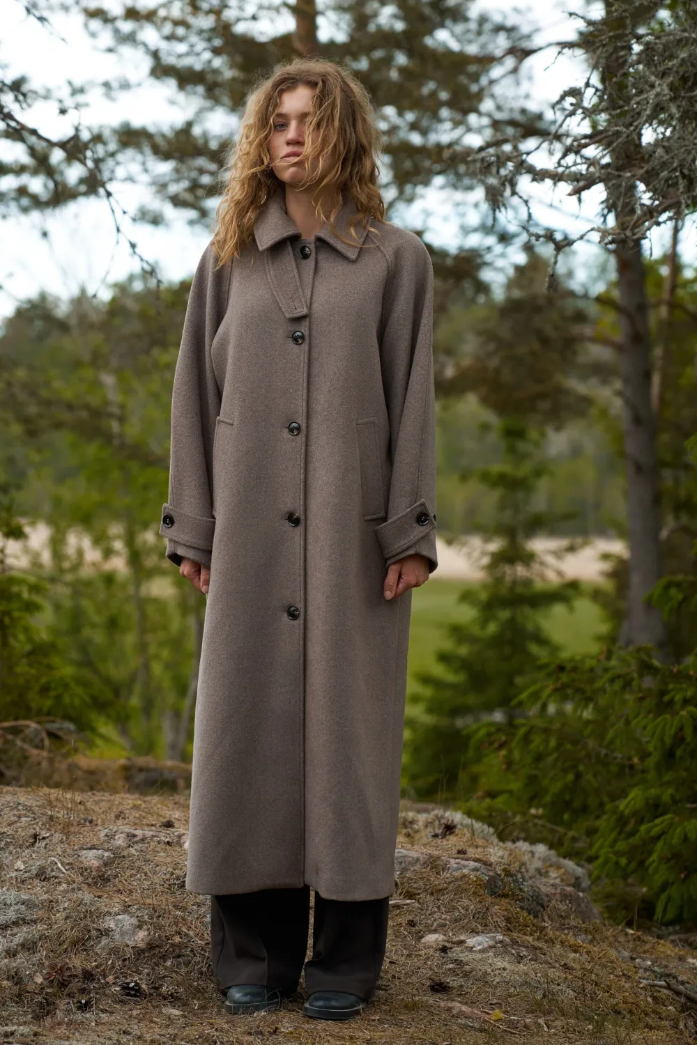 Neo Noir Keaton Wool Coat 165499 Taupe