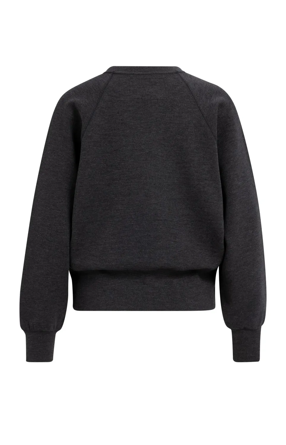 YaYa Raglan sweatshirt met fijne ri 01-109099-609 HOLE BLACK MELANGE