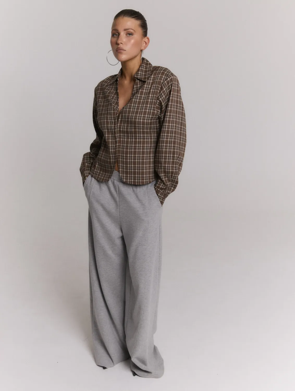 Refined DOLCE PANTS R2609162103 grey melange