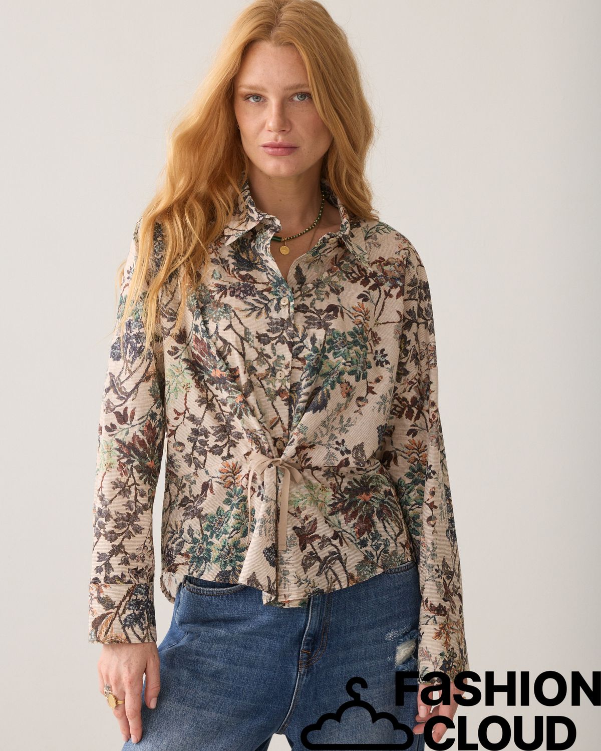 Summum Woman Blouse Botanical print 2s3558-12506 120