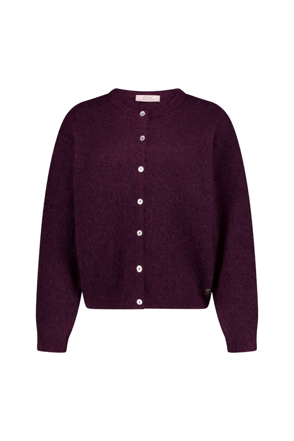Studio Anneloes Bibi cardigan 14405 aubergine Studio Anneloes Bibi cardigan 14405 aubergine