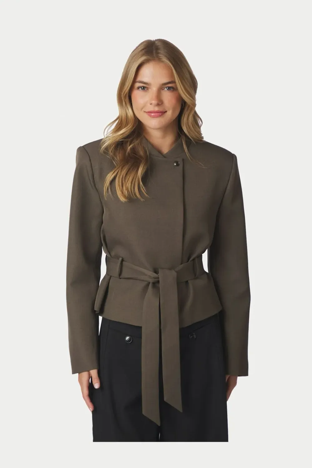 Neo Noir Kailyn blazer met structuur – dusty brown