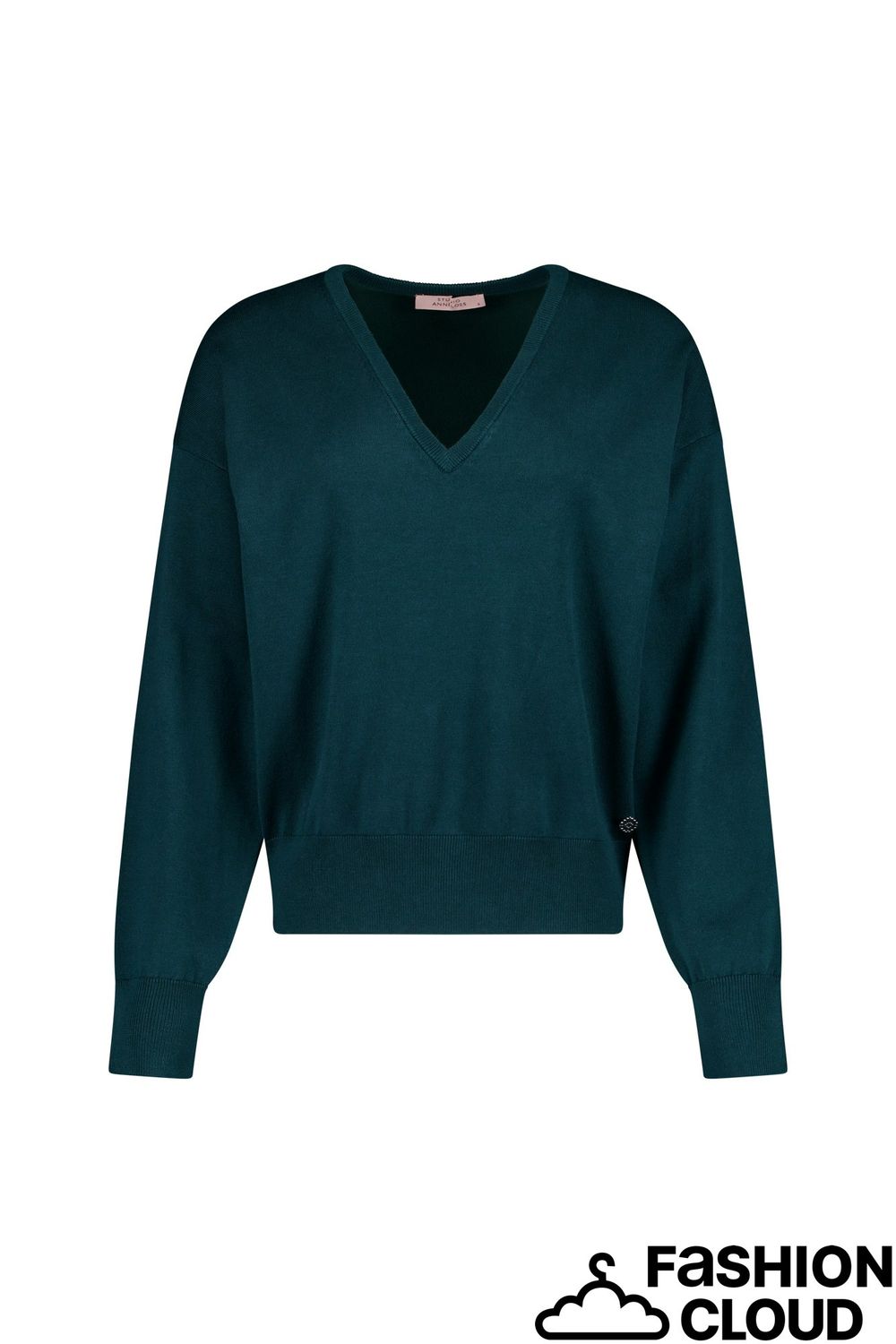Studio Anneloes Ruth vneck pullover 14217 dark teal Studio Anneloes Ruth vneck pullover 14217 dark teal