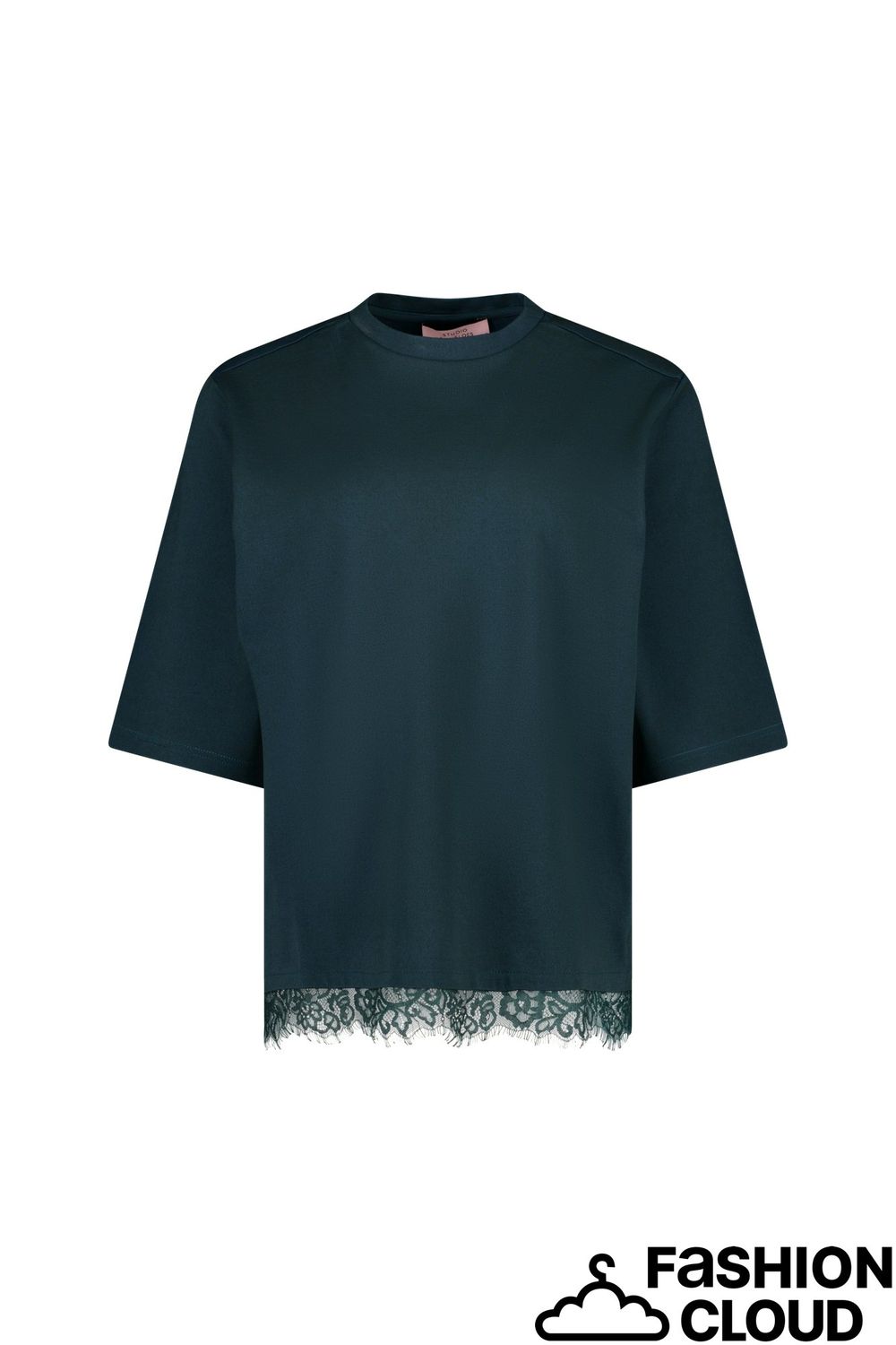 Studio Anneloes Fiore lace tee 14239 dark teal