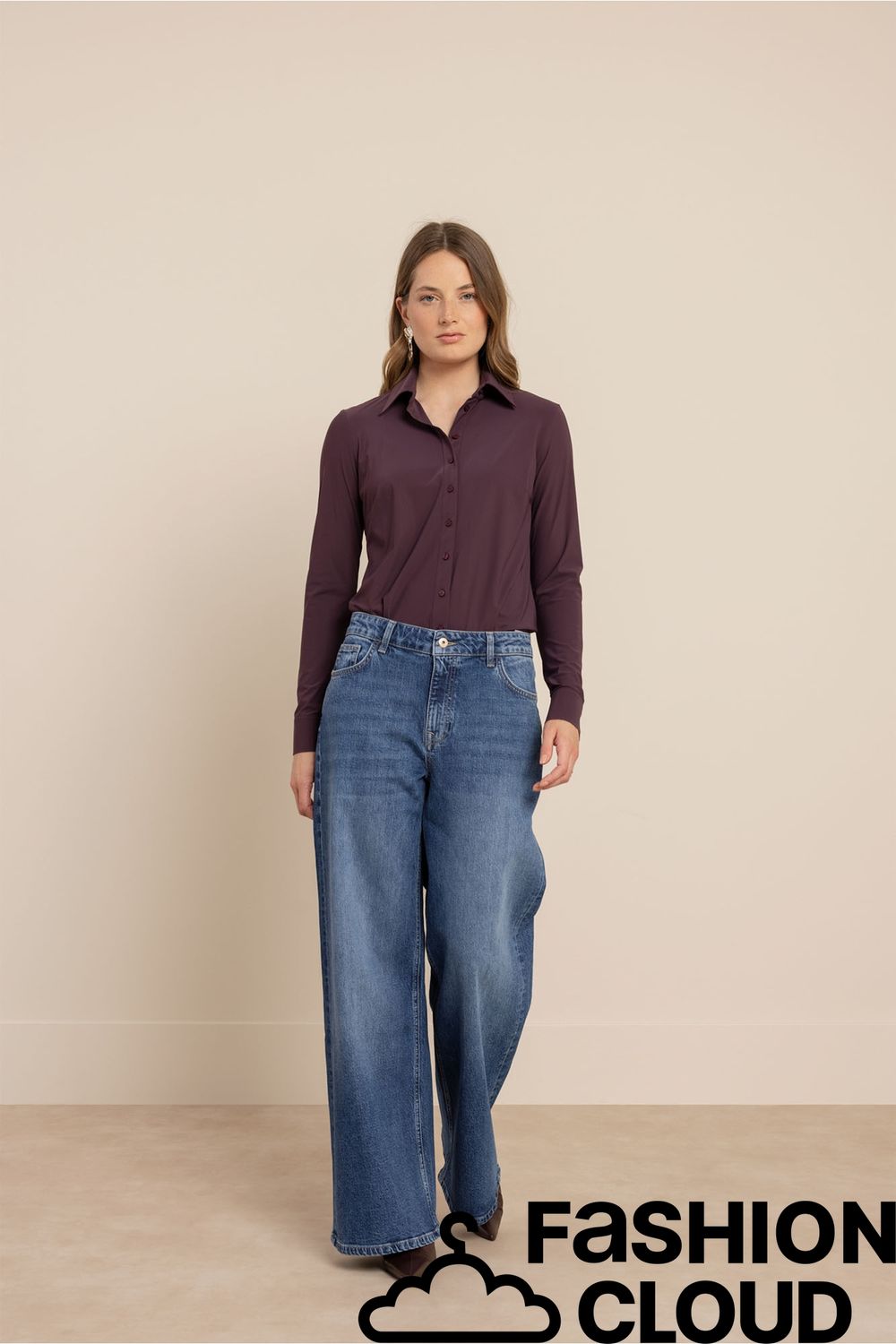 Studio Anneloes Poppy blouse – aubergine