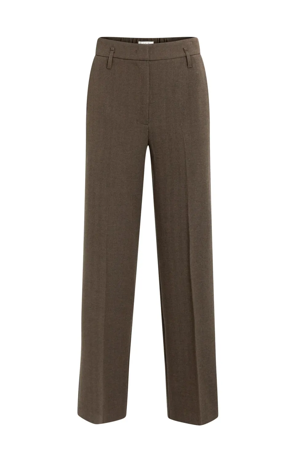 YaYa Geveven pantalon met 01-301296-610 COCOA BROWN MELANGE