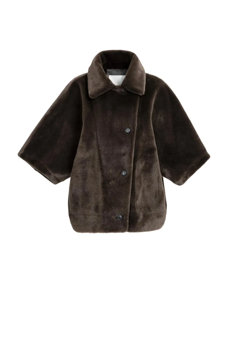 YaYa oversized omkeerbare jas van intimitatiebont 02-009089-610 DELICIOSO BROWN