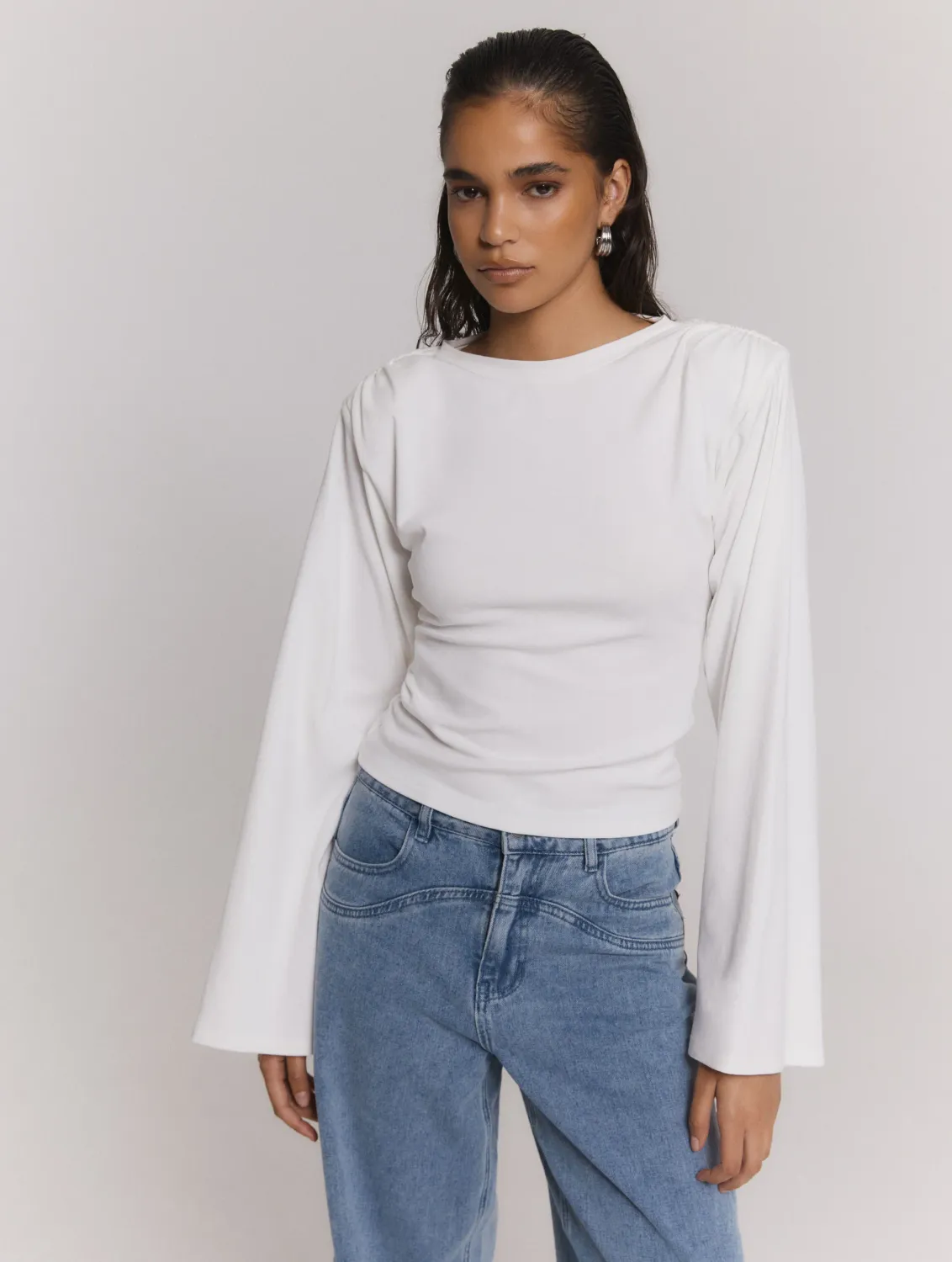 Refined Amy slim fit body – wit