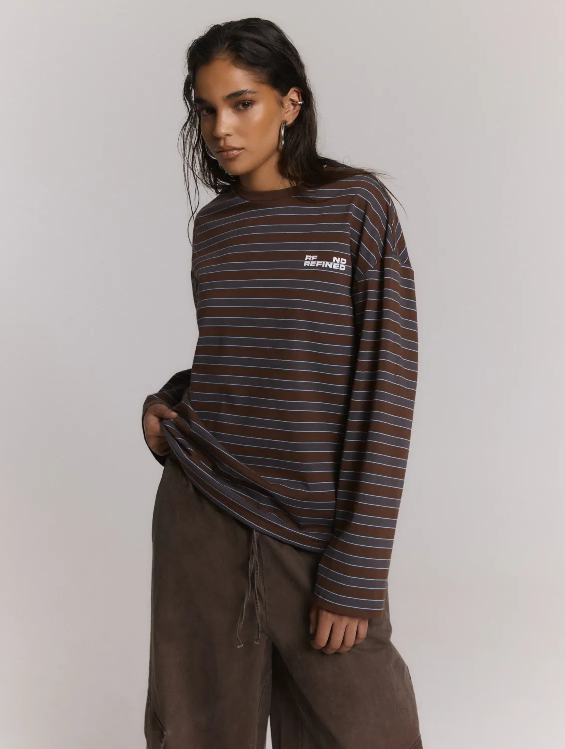Refined Amelie oversized gestreepte longsleeve