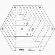 Regla plantilla hexagonal 2cm-17,5cm Ideas C12121