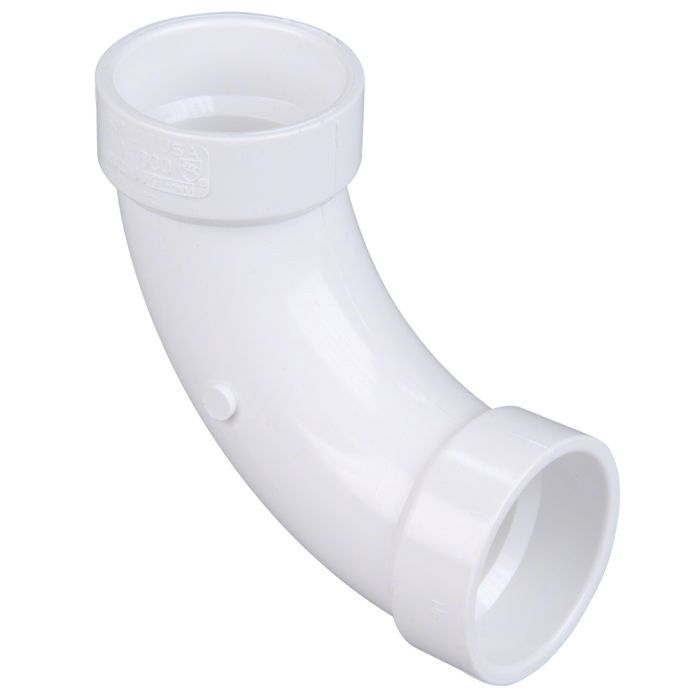 PVC DWV 90 Elbow 1-1/2" Long Sweep