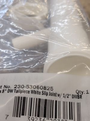 Tubular Dishwasher Direct Connect Tailpiece 1-1/2" x 8"