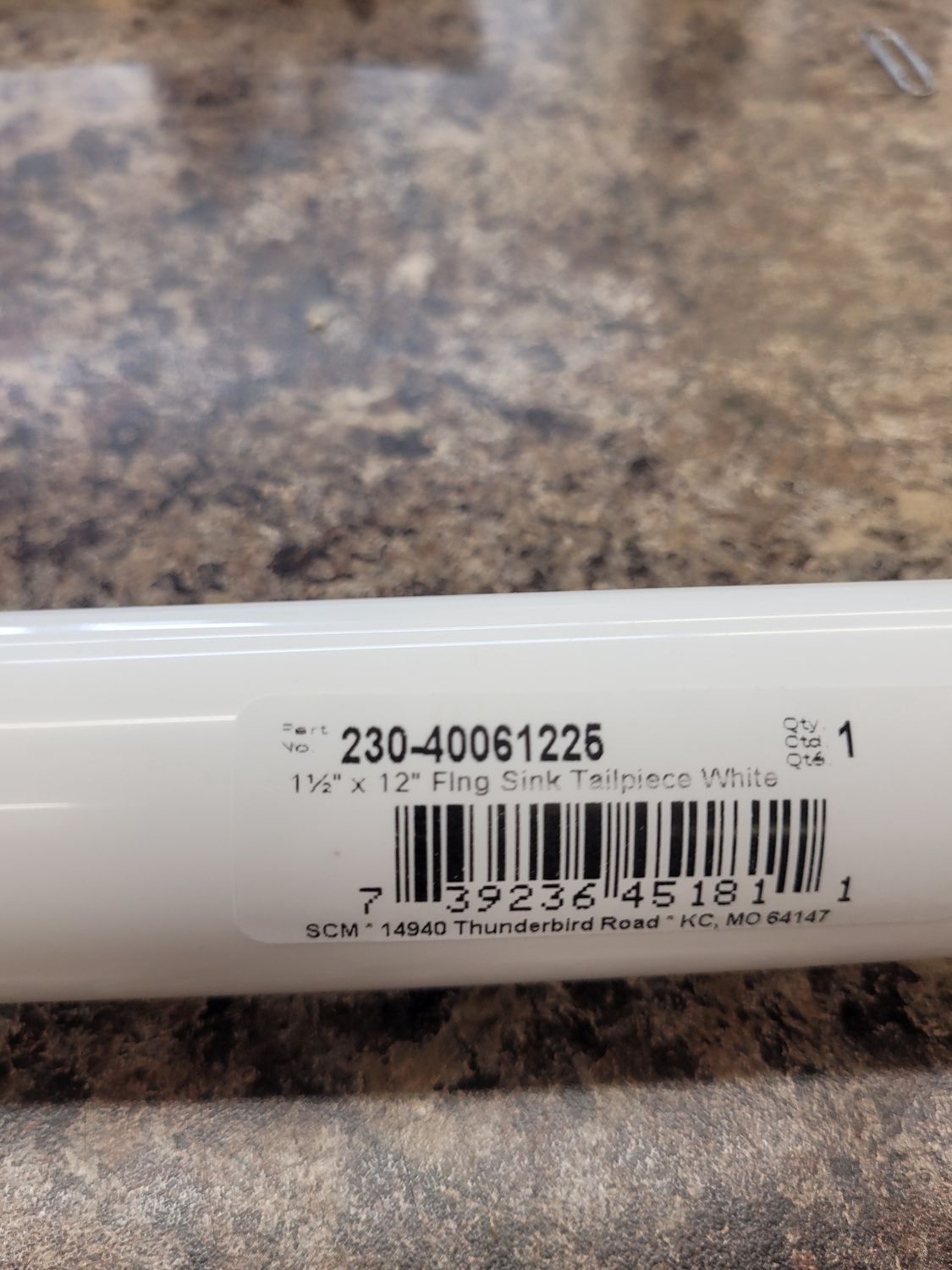 Tubular Flanged Tail Piece 1-1/2" x 12"