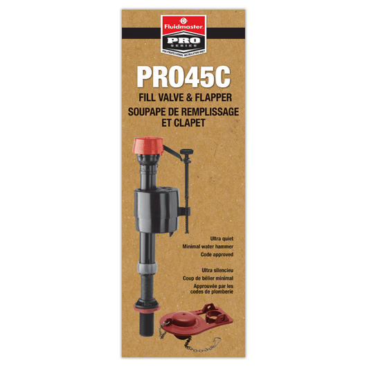 Fluidmaster PRO45C Fill Valve and Flapper Kit