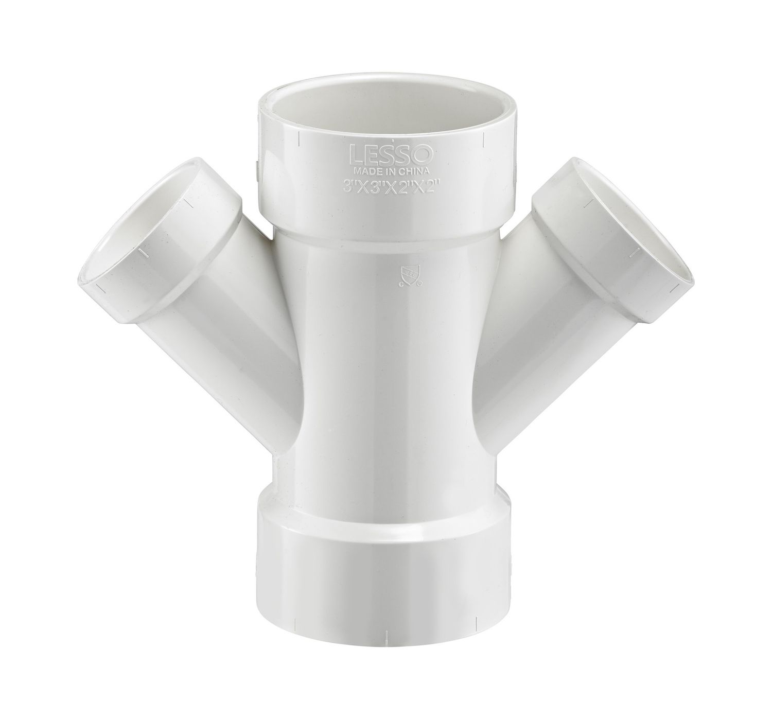 PVC DWV Double Wye 3" x 2"