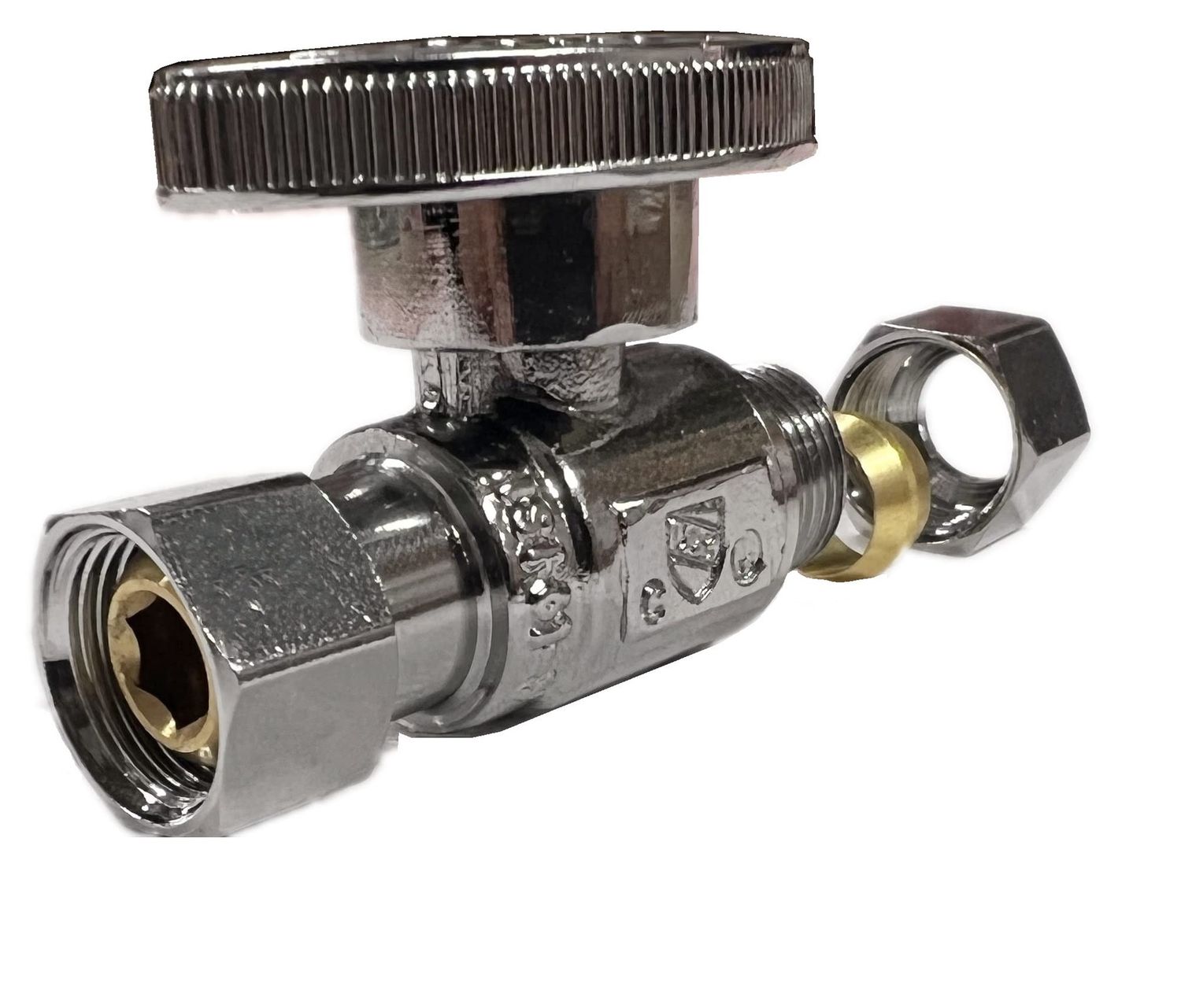 1/4 Turn Stop Valve 3/8" Comp x 3/8" FE Comp
