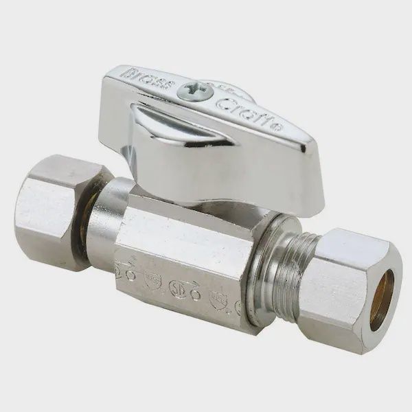 1/4 Turn Stop Valve 3/8" x 3/8" Straight