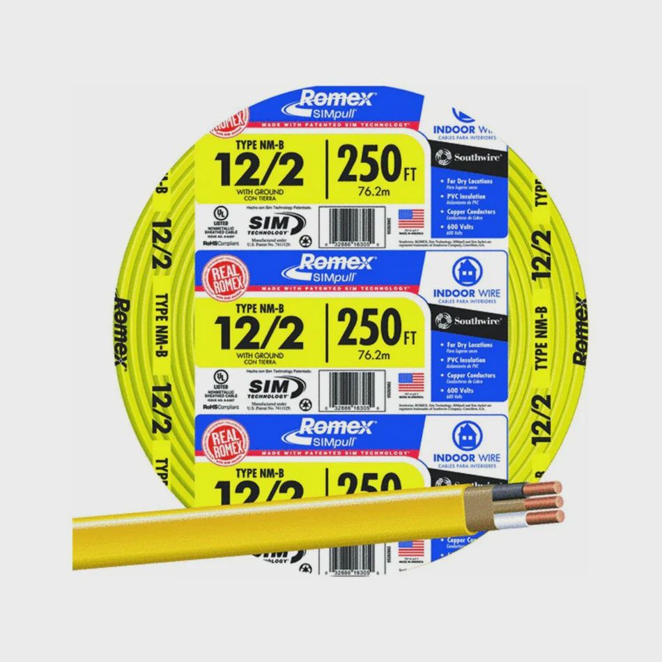 12/2 w/ Ground NM-B Wire 250' Coil