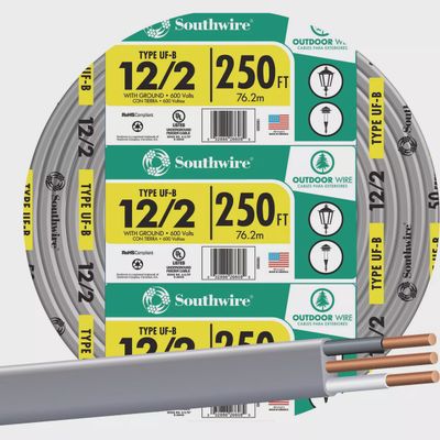 12/2 w/ Ground UF-B Wire 250' Coil