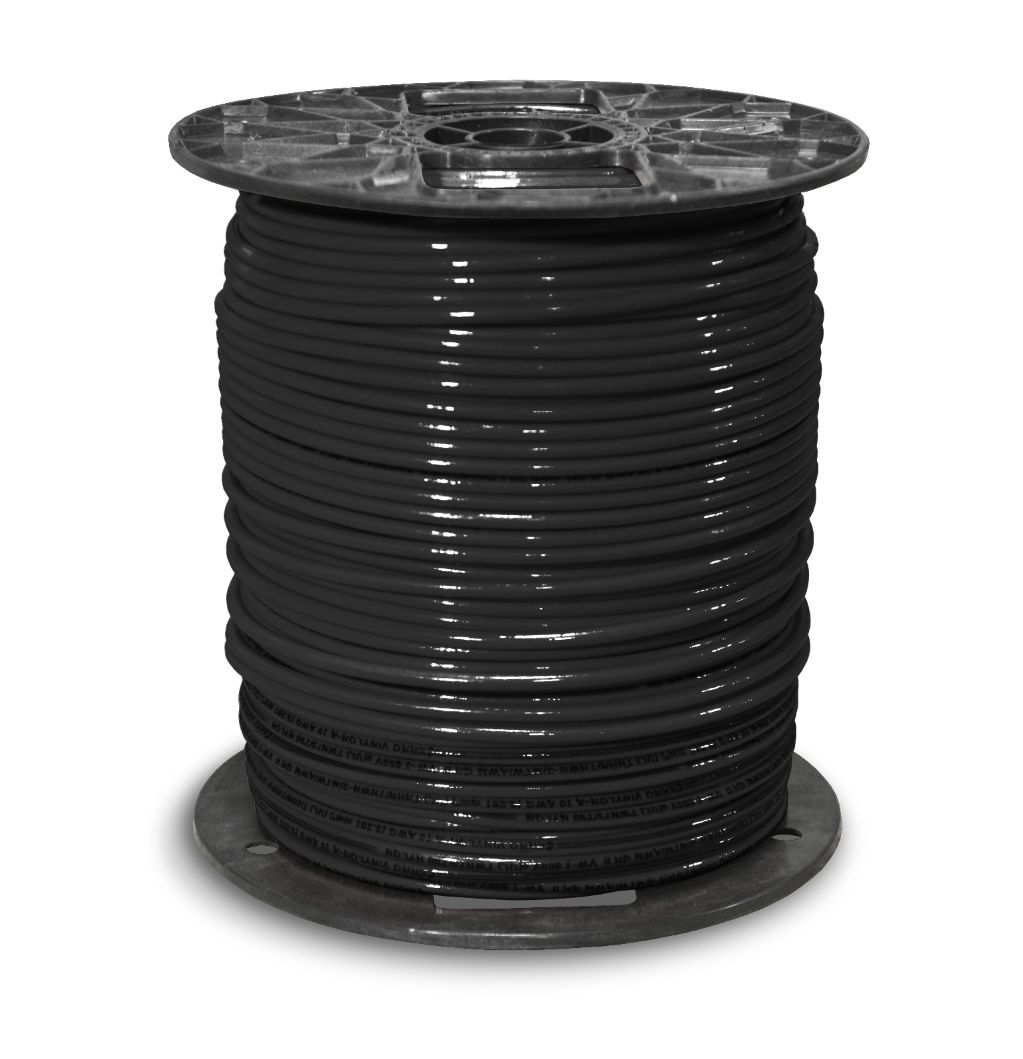 #10 Single Strand Black Solid Wire