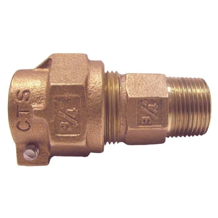 Pack Joint T-4300NL No Lead Bronze Pack Joint (CTS)x MNPT Coupling 3/4" (313-204NL)