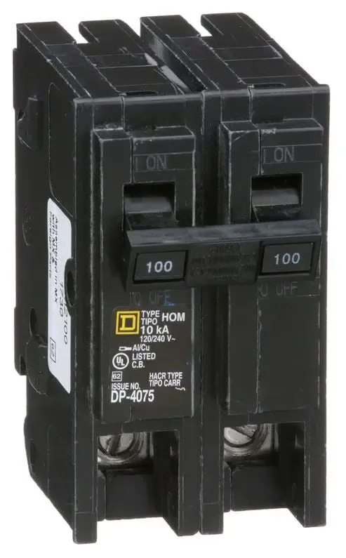 SQUARE D HOMELINE BREAKER HOM2100 2-Pole 100A