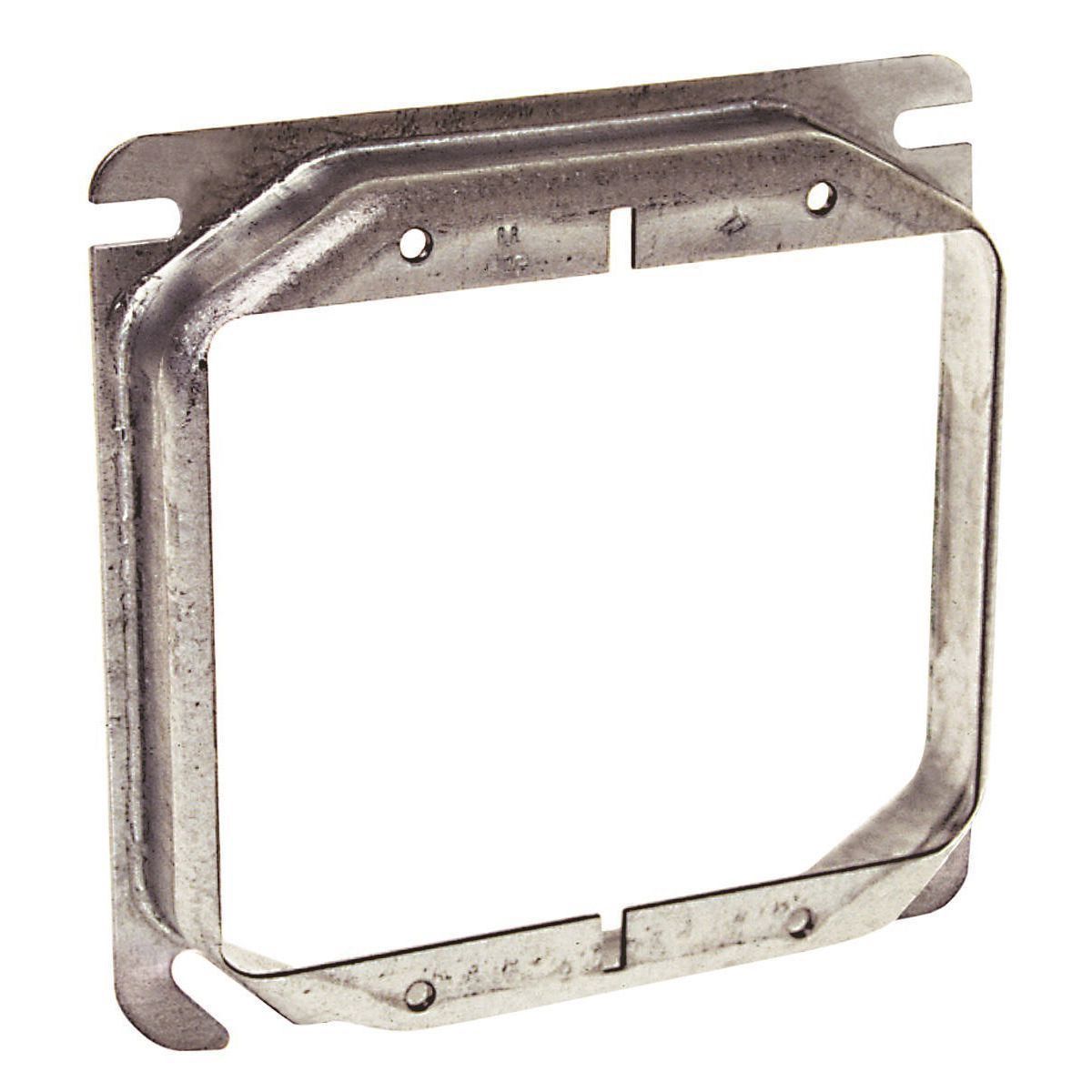 4" METAL SQUARE MUD RING 5/8" - 2 GANG
