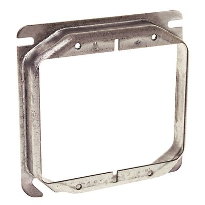 4" METAL SQUARE MUD RING 5/8" - 2 GANG