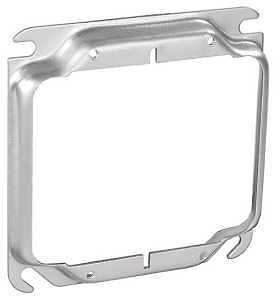 4" METAL SQUARE MUD RING 1/2" - 2 GANG