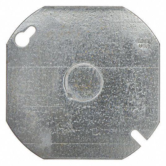 4" OCTAGON BLANK W/ 1/2" KNOCK OUT