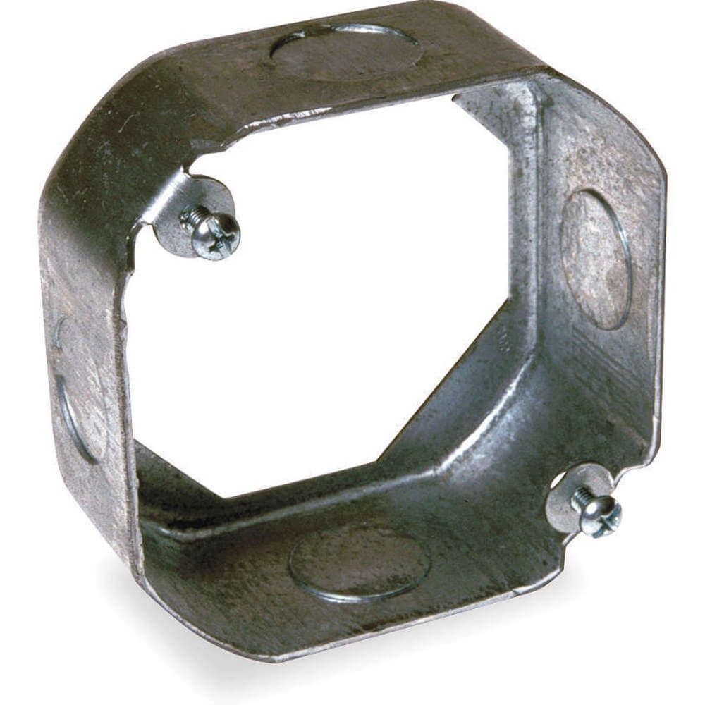 4"X1-1/2" SQUARE METAL EXTENSION RING W/ 1/2" KNOCK OUT