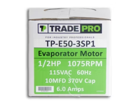 Evaporator Motor- Three Speed -1/2hp 1075RPM 115V
