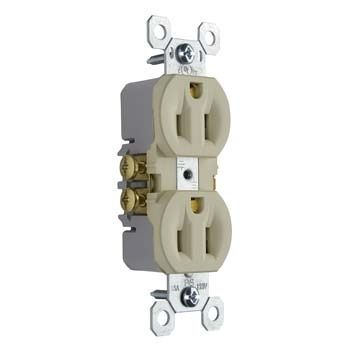 LEVITON Duplex Receptacle 15A-125V - Ivory