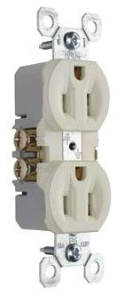 LEVITON Duplex Receptacle 15A-125V - White
