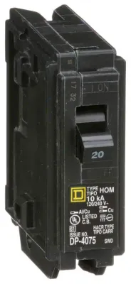SQUARE D HOMELINE BREAKER HOM120CP 1-POLE 20A