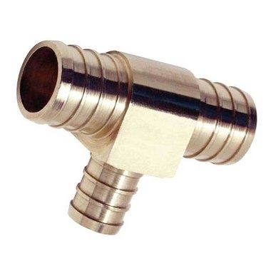 PEX-B Brass Tee 1/2" x 1/2" x 3/4"