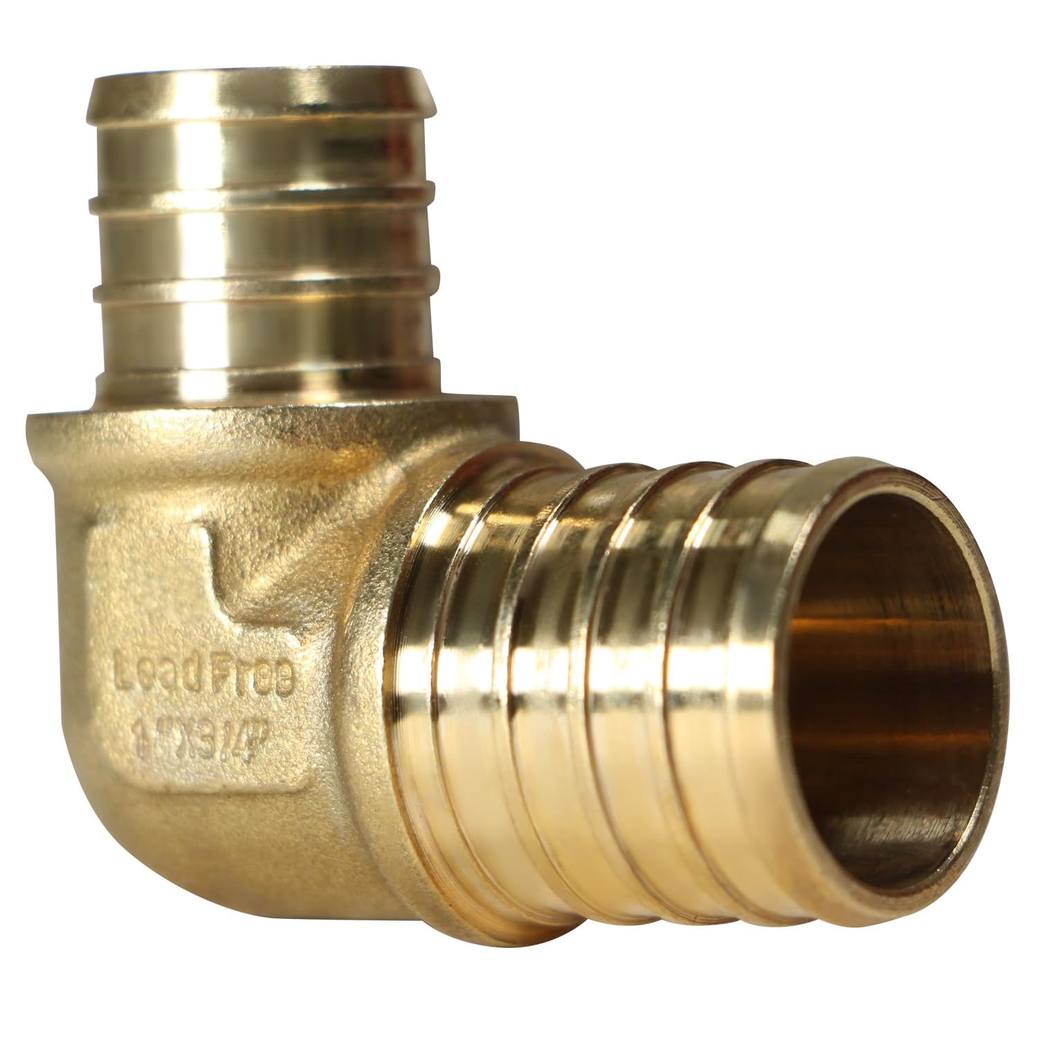 PEX-B Brass Crimp 90 Elbow 3/4" x 1/2"