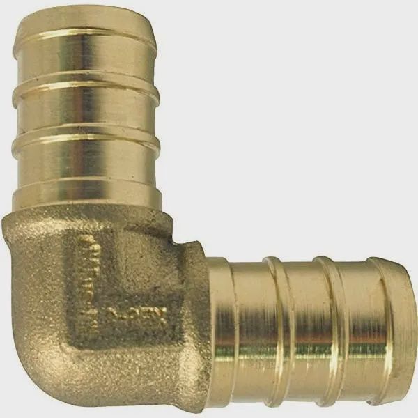 PEX-B Brass Crimp 90 Elbow 3/4" Short Turn
