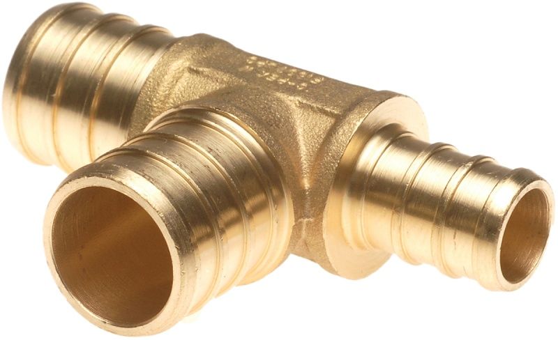 PEX-B Brass Tee 3/4" x 1/2" x 3/4"